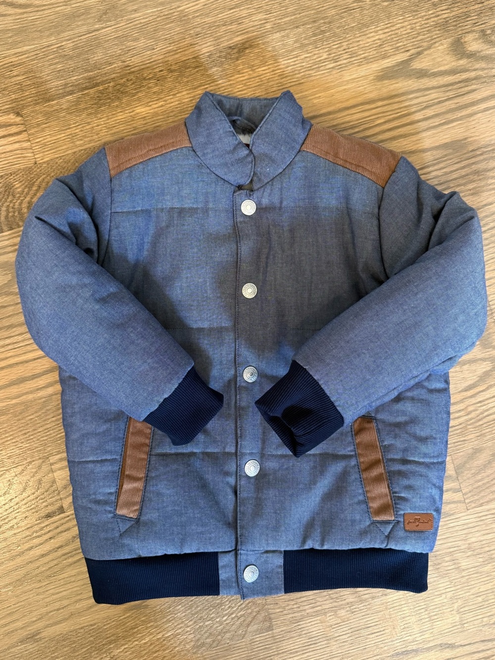 7 for all Mankind Toddler Boys Chambray Puffer Jacket Size 4T